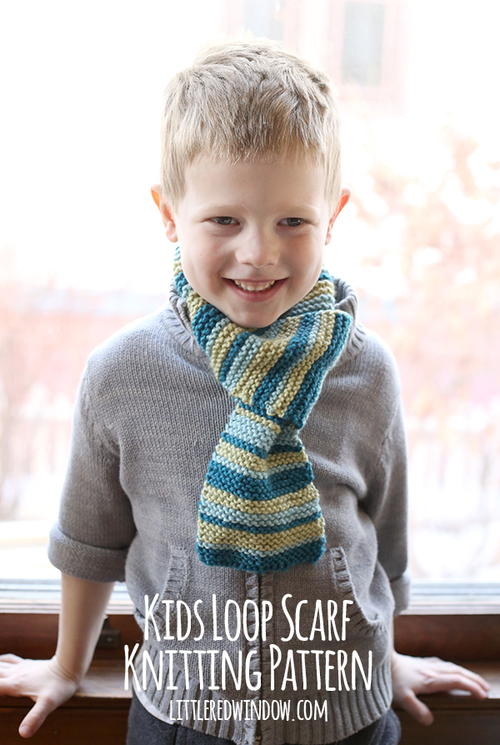 Kids Loop Scarf Knitting Pattern | AllFreeKnitting.com