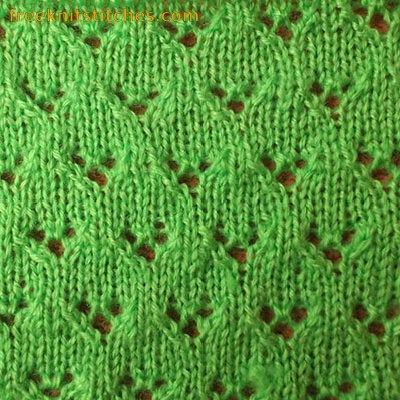 Lace knitting stitches Cones
