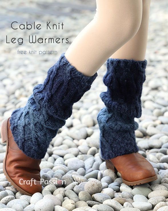 Cable Knit Leg Warmers - Free Knitting Pattern | Craft Passion |