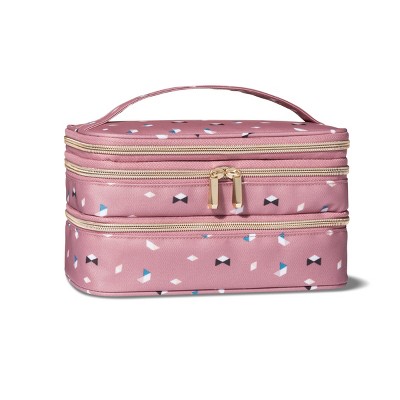 Sonia Kashuk™ Triple Zip Train Case Makeup Bag - Pink : Target