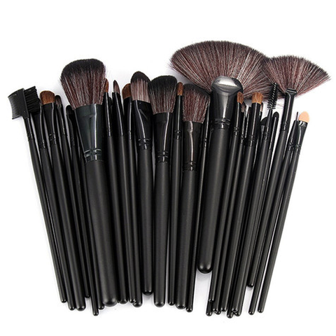 32 Piece Makeup Brush Set with Case in BLACK u2013 My Make Up Brush Set