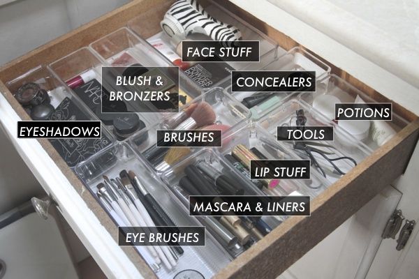 HS: Organized Makeup Drawer | Cosmetics & Jewelry Organization