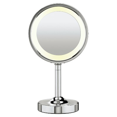 Conair Double-Sided Lighted Makeup Mirror With 5X Magnification : Target