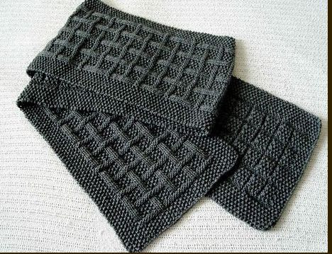 simple scarf, knitting pattern for men - crafts ideas - crafts for kids
