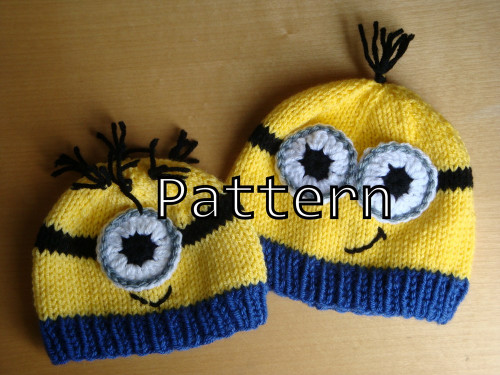 Knitting Pattern PDF - Minion Hat Pattern - Knit and Crochet Minion