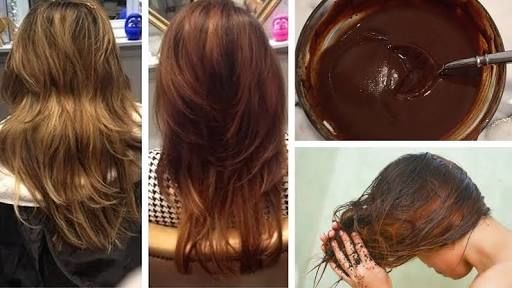 DIY Natural Hair Dye Color for Instant Dark Brown Hair !! : 4 Steps