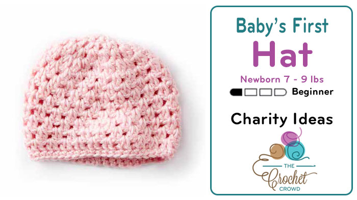 Crochet Baby's First Newborn Hat 7 - 9 lbs + Tutorial | The Crochet