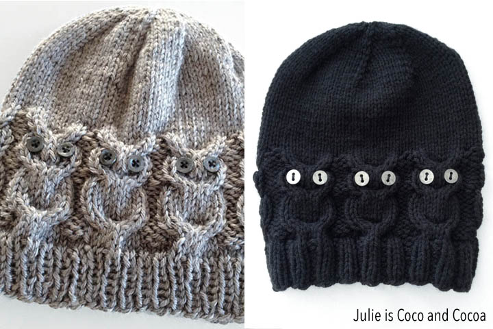 Owl Hat Knit Pattern - Julie Measures