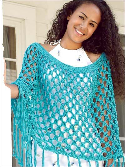 10 + Summer Poncho Free Crochet Patterns | Crochet | Crochet poncho
