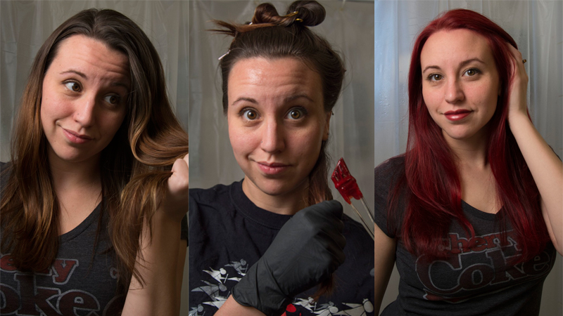 How To Dye Your Brown Hair Red Without Bleach If You're In The Mood