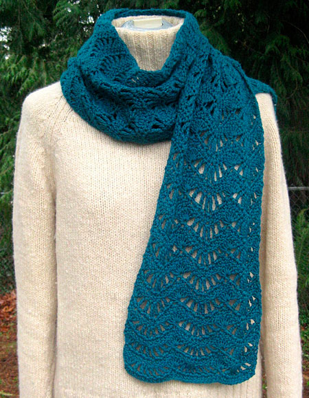 Ravenna Lace Scarf Crochet Pattern - Knitting Patterns and Crochet
