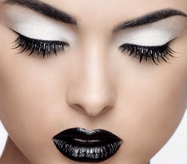 Black and white eyeshadow makeup tutorial » Girls Beauty Look