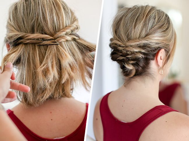 This Quick Messy Updo for Short Hair Is So Cool | haira-dids