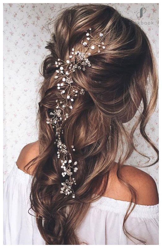 10 Beautiful Wedding Hairstyles For Long Hair l Pink Book Weddings