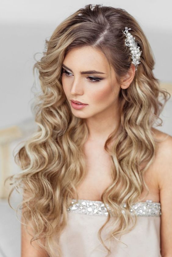 Elstile long wedding hairstyle - Deer Pearl Flowers #wedding