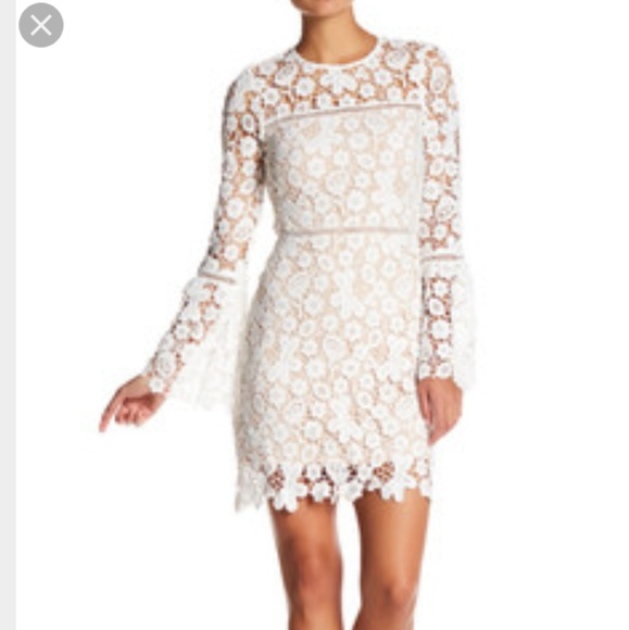 Just Me Dresses | White Floral Crochet Dress | Poshmark