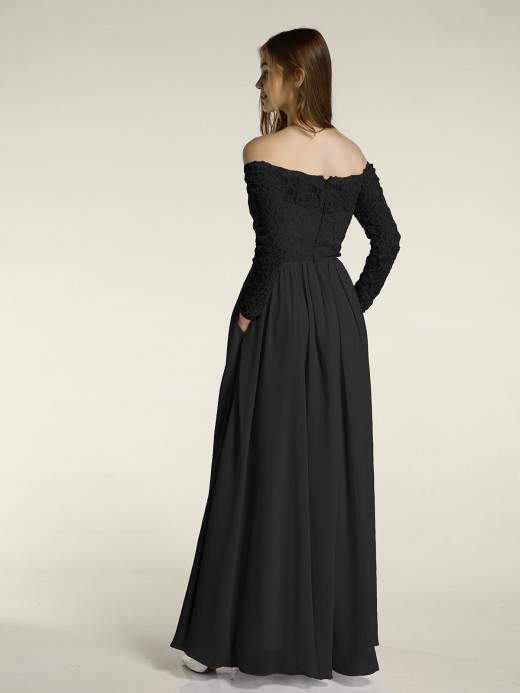 Black Long Sleeve Bridesmaid Dresses & Bridesmaid Gowns | BABARO